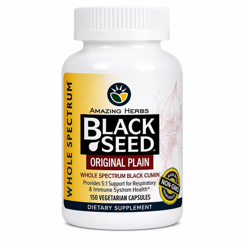 Amazing Herbs, Black Seed Original Plain 100 Capsules Amazing Herbs, Black Seed Original Plain 100 Capsules