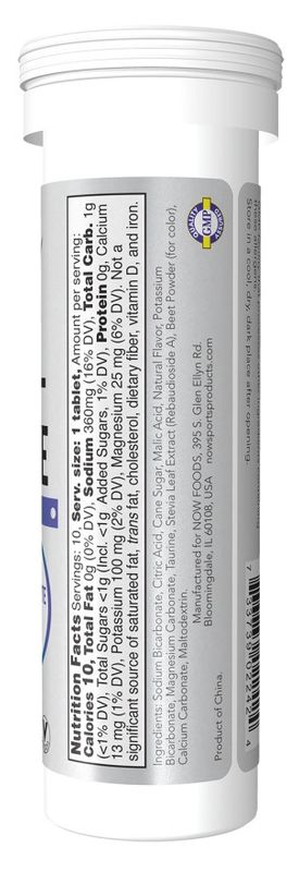 NOW Sports, Effer-Hydrate (Mixed Berry), 10 Tabs 1.8 oz