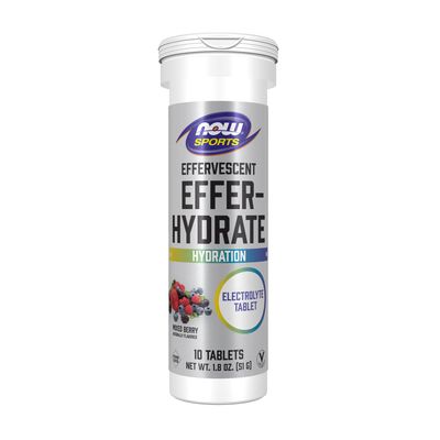 NOW Sports, Effer-Hydrate (Mixed Berry), 10 Tabs 1.8 oz NOW Sports, Effer-Hydrate (Mixed Berry), 10 Tabs 1.8 oz