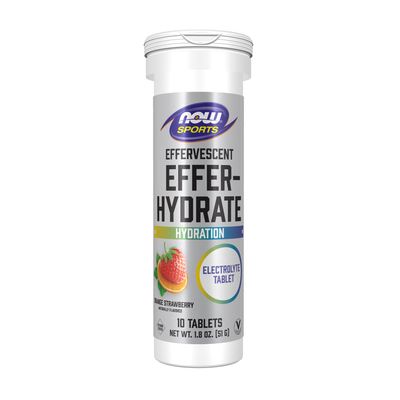 NOW Sports, Effer-Hydrate (Orange Strawberry), 10 Tabs, 1.8 oz.