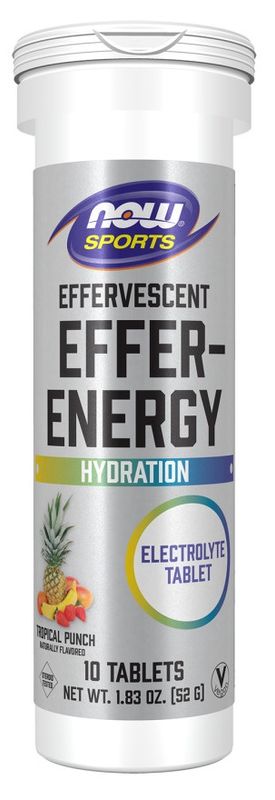 NOW Sports, Effer-Hydrate (Tropical Punch), 10 Tabs, 1.8 oz.