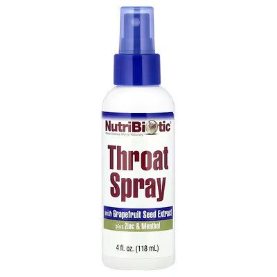 NutriBiotic, Throat Spray with Grapefruit Seed Extract plus Zinc & Menthol 4 oz