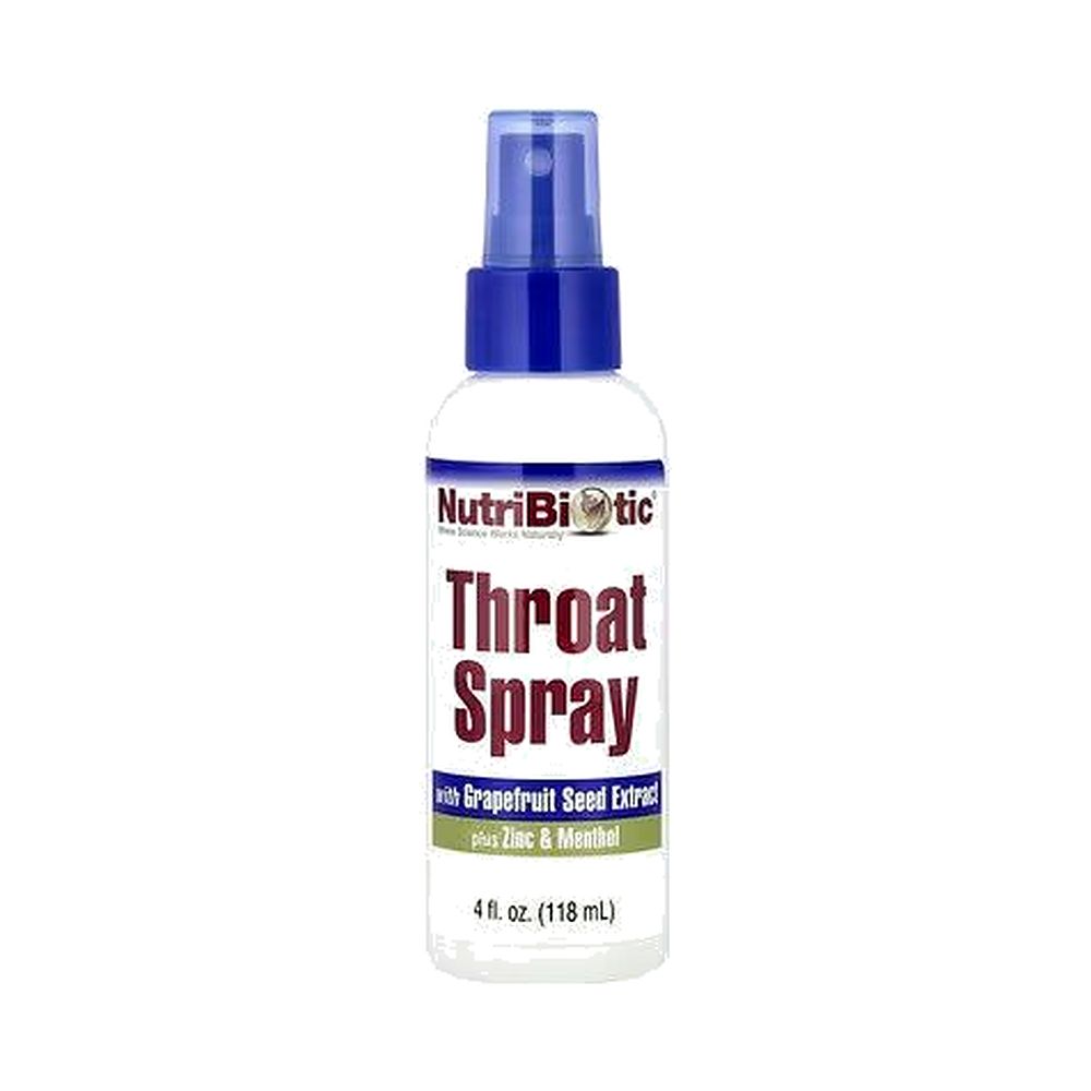 NutriBiotic, Throat Spray with Grapefruit Seed Extract plus Zinc & Menthol 4 oz NutriBiotic, Throat Spray with Grapefruit Seed Extract plus Zinc & Menthol 4 oz