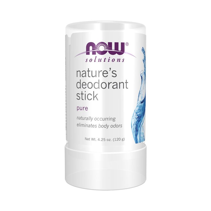 NOW Solutions, Nature's Deodorant Stick, Deodorant Stone, Pure and Natural, Long-Lasting Body Odor Elimination, 3.5 oz. NOW Solutions, Nature's Deodorant Stick, Deodorant Stone, Pure and Natural, Long-Lasting Body Odor Elimination, 3.5 oz.