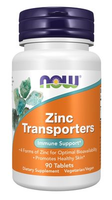 NOW, Zinc Transporters, 90 Tabs Veg/Vegan NOW, Zinc Transporters, 90 Tabs Veg/Vegan