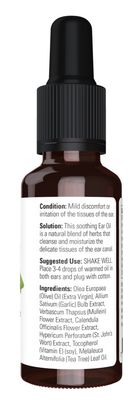 NOW Solutions, Ear Oil, Soothing Herbal Blend, Great on Mild Discomfort or Irritation, 1-Ounce
