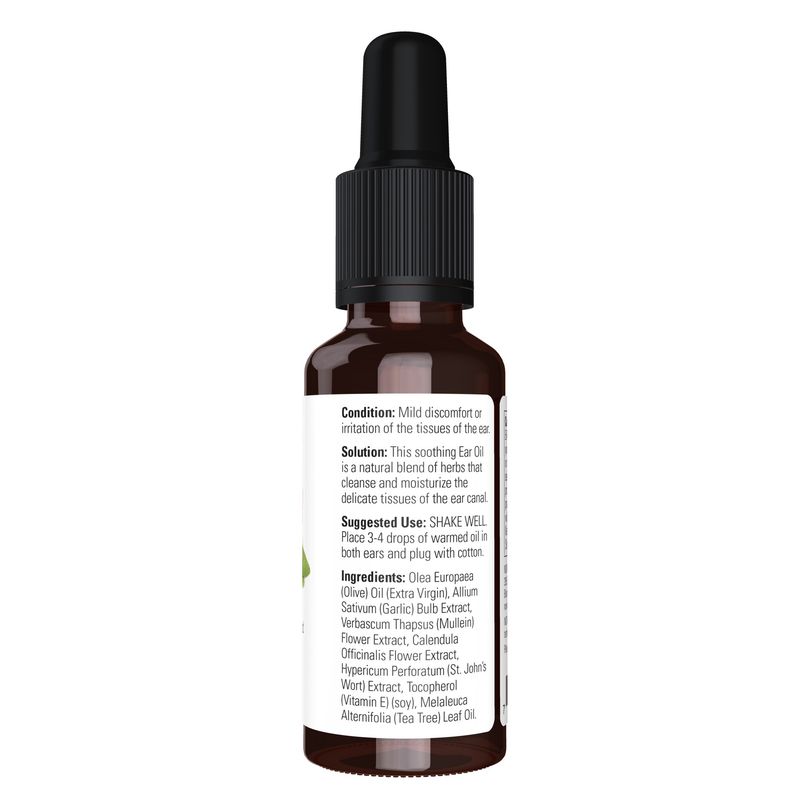 NOW Solutions, Ear Oil, Soothing Herbal Blend, Great on Mild Discomfort or Irritation, 1-Ounce