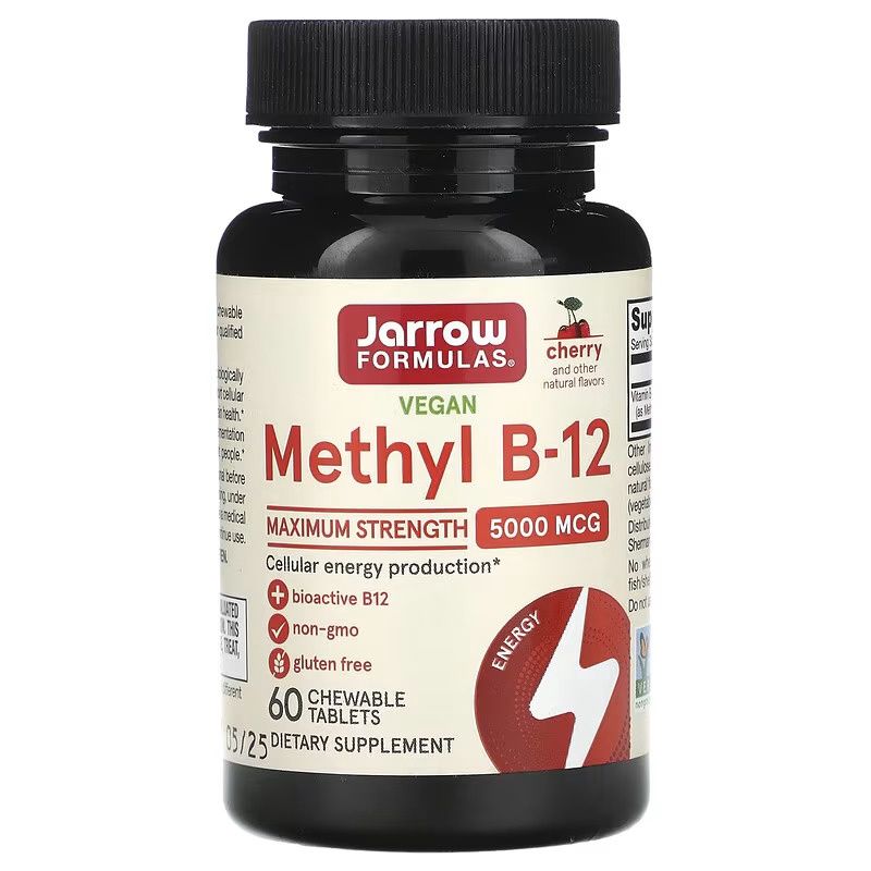Jarrow, Methyl B-12 1,000 mcg & Folate 400 mcg, 100 Chew Tabs Jarrow, Methyl B-12 1,000 mcg & Folate 400 mcg, 100 Chew Tabs