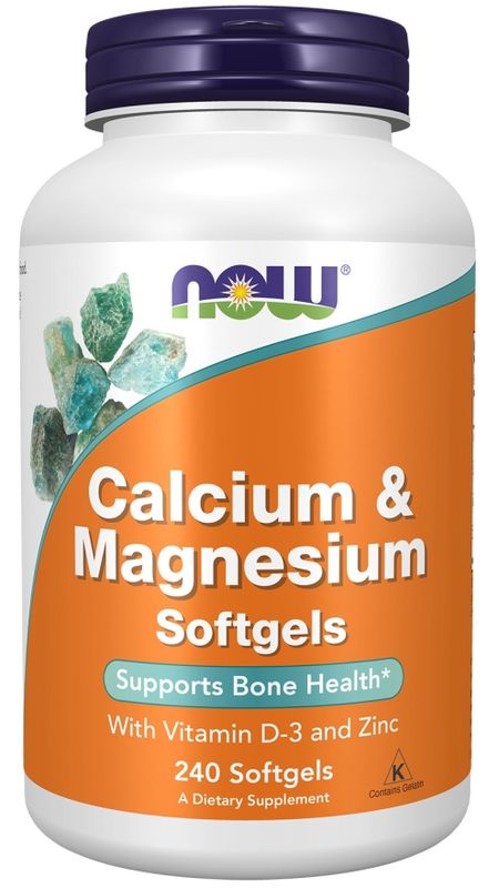 Now, Calcium & Magnesium with D-3 & Zinc - 240 Softgels