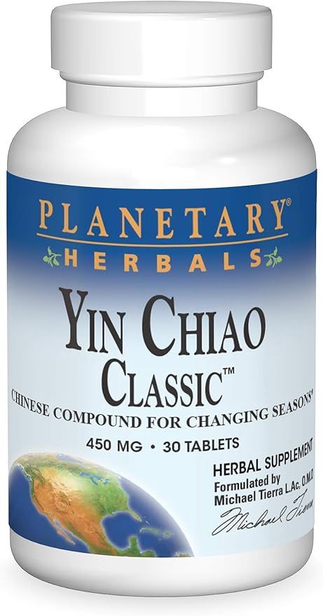 Planetary Herbals, Yin Chiao Classic, 450 mg, 30 Tabs