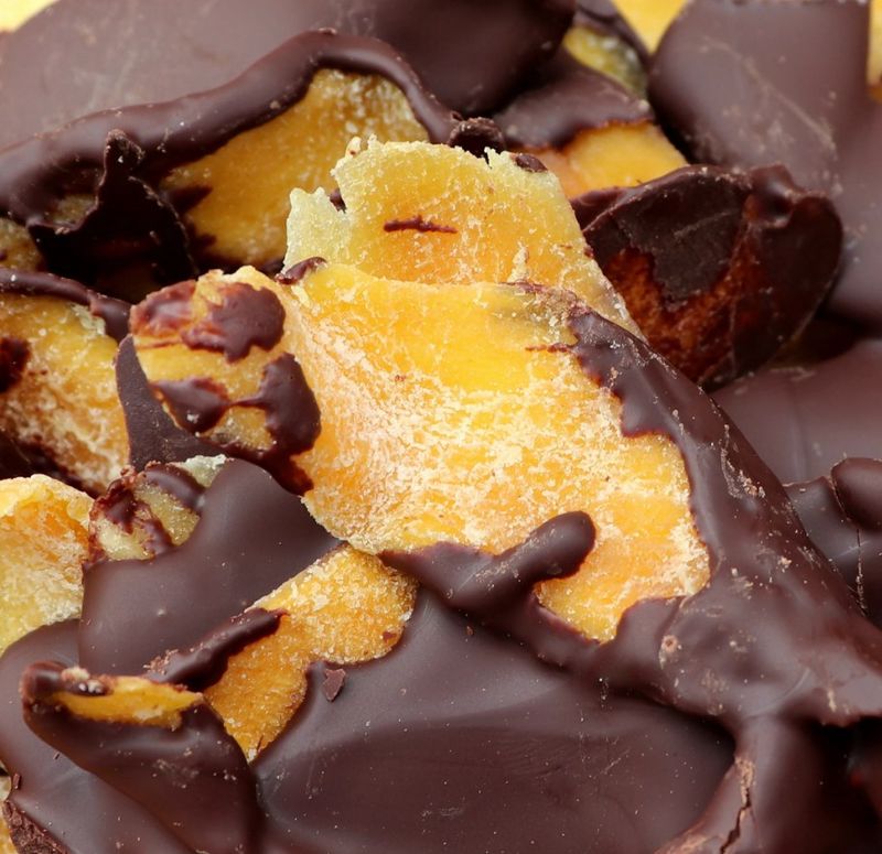 Dark Chocolate Dipped Mango (Sold in Bulk)