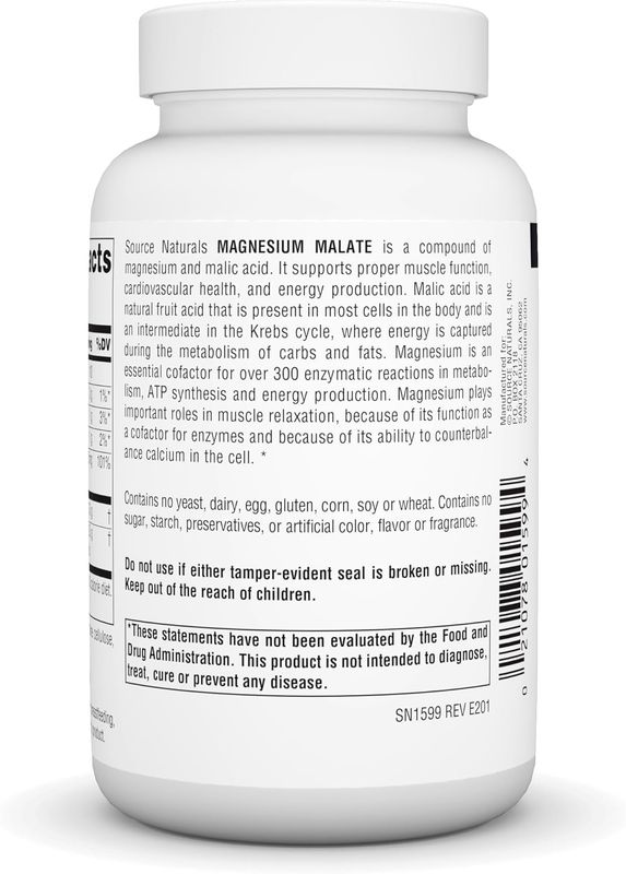 Source Naturals, Magnesium Malate, 100 Caps