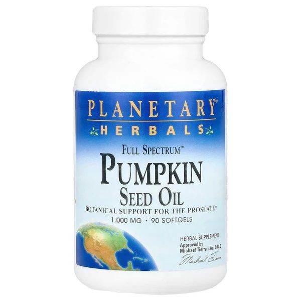 Planetary Herbals, Pumpkin Seed Oil, 1,000 mg, 90 Softgels