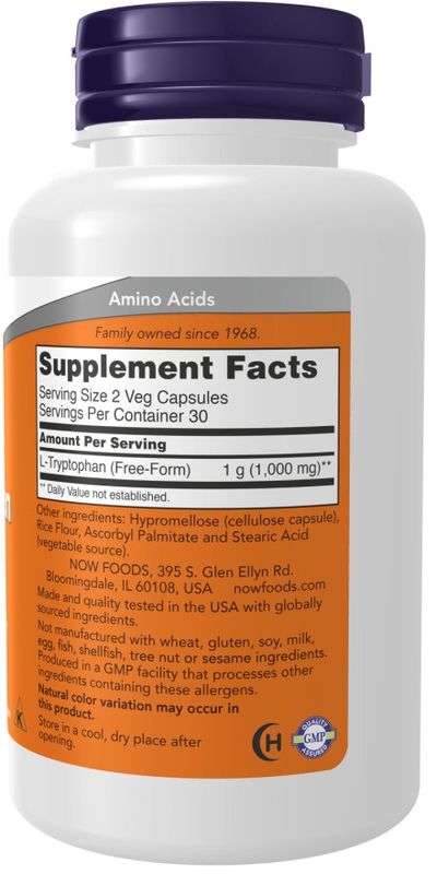 Now, L-Tryptophan 500mg