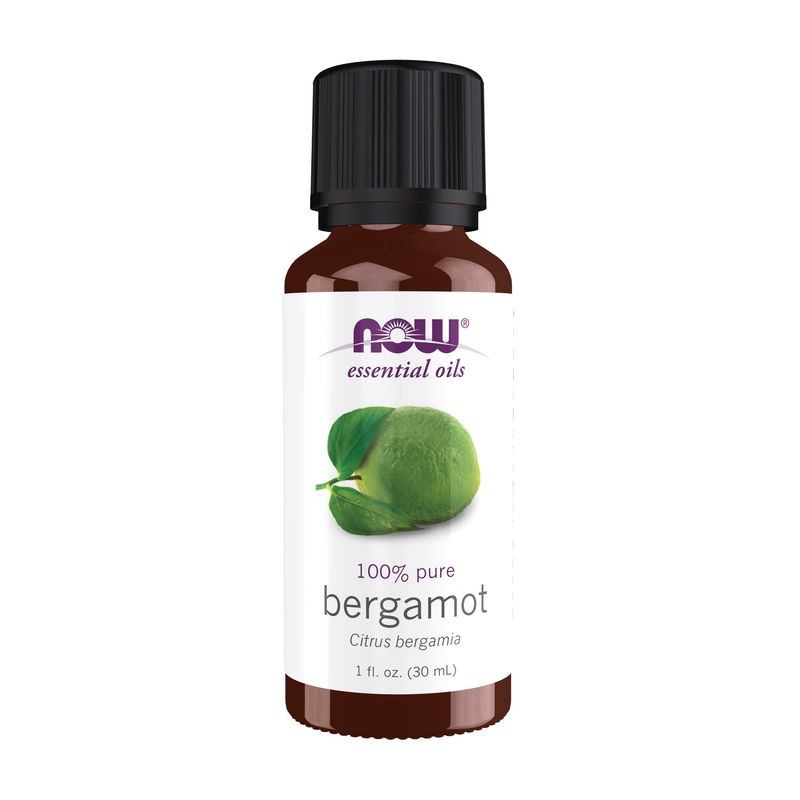 NOW Essential Oils, Bergamot Oil, Sweet Aromatherapy Scent, Cold Pressed, 100% Pure, Vegan, Child Resistant Cap, 1-Ounce NOW Essential Oils, Bergamot Oil, Sweet Aromatherapy Scent, Cold Pressed, 100% Pure, Vegan, Child Resistant Cap, 1-Ounce