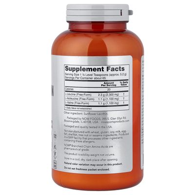NOW Sports, Branched-Chain Amino Acid Powder, 12 oz