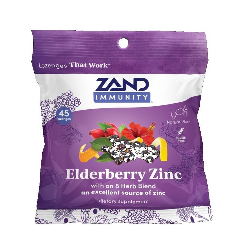 Zand Herbal Lozenge, Elderberry Zinc - 45 ct