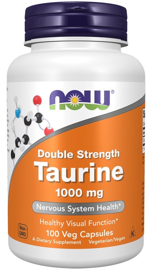 Now, Taurine, Double Strength 1000 mg Veg Capsules 100 Veg Capsules