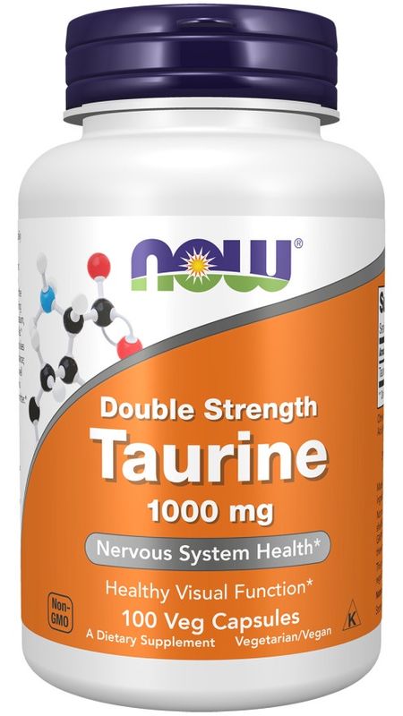 Now, Taurine, Double Strength 1000 mg Veg Capsules 100 Veg Capsules