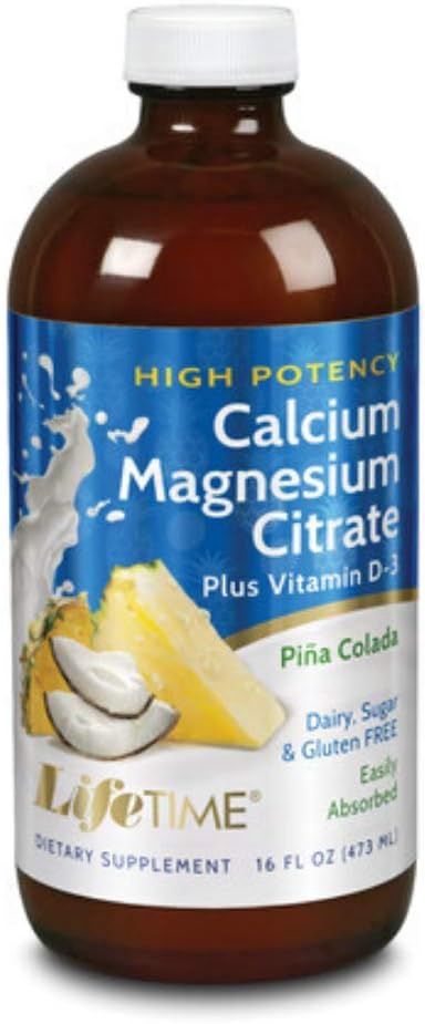 LifeTime Bone Support Cal-Mag + D3, Piña Colada, 16 fl oz