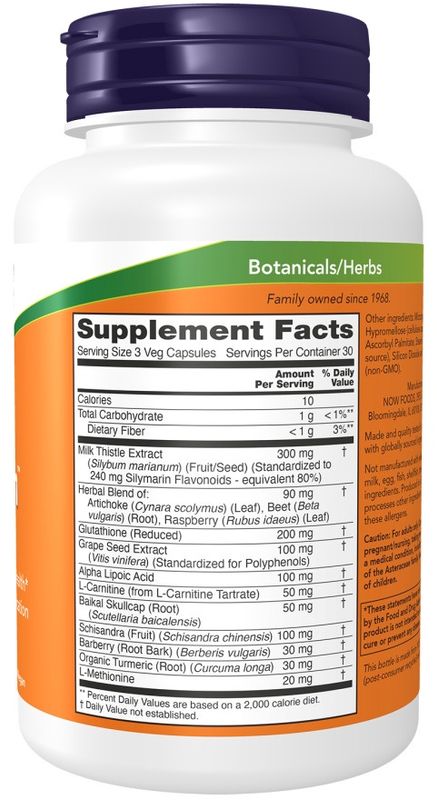 NOW Supplements, Liver Refresh™ with Milk Thistle Extract and unique Herbal blend, 90 Veg Capsules