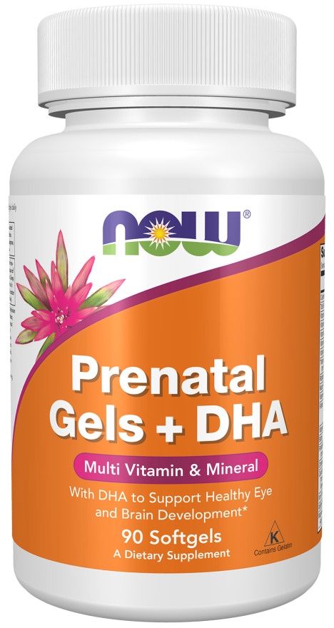 NOW, Prenatal Gels + DHA, 90 Softgels