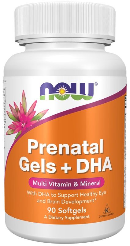 NOW, Prenatal Gels + DHA, 90 Softgels