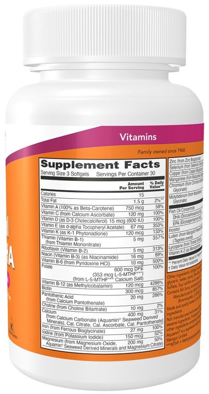 NOW Supplements, Prenatal Gels + DHA with 250 mg DHA per serving, plus Borage Oil (GLA), 90 Softgels