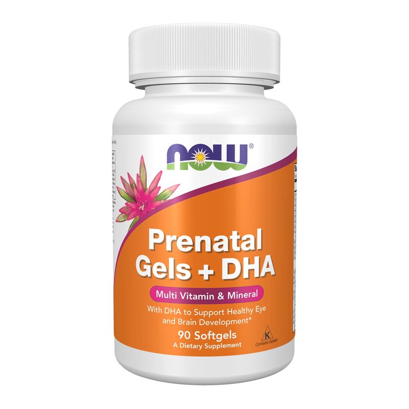 NOW Supplements, Prenatal Gels + DHA with 250 mg DHA per serving, plus Borage Oil (GLA), 90 Softgels NOW Supplements, Prenatal Gels + DHA with 250 mg DHA per serving, plus Borage Oil (GLA), 90 Softgels