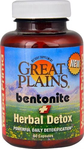 Yerba Prima, Great Plains Bentonite Herbal Detox, 60 Veg Caps