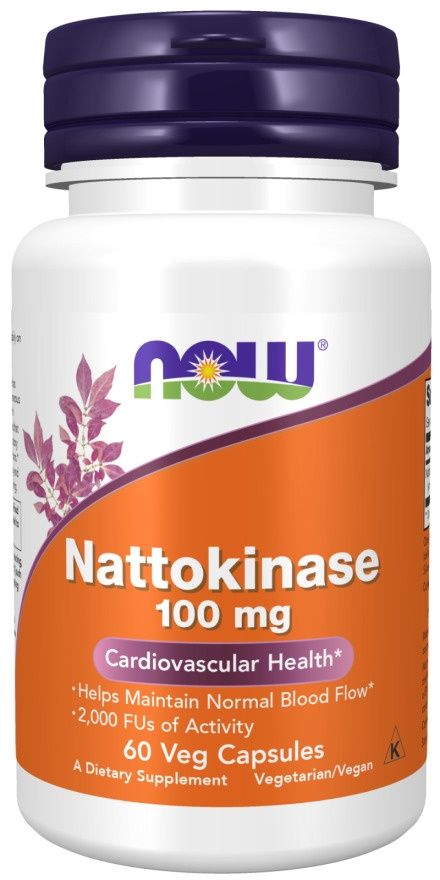 NOW, Nattokinase 100 mg, 60 Veg Caps