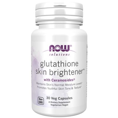 NOW Solutions, Glutathione Skin Brightener with Ceramosides®, Moisturizing and Illuminating, 30 Veg Capsules NOW Solutions, Glutathione Skin Brightener with Ceramosides®, Moisturizing and Illuminating, 30 Veg Capsules