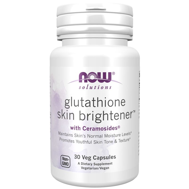 NOW Solutions, Glutathione Skin Brightener with Ceramosides®, Moisturizing and Illuminating, 30 Veg Capsules NOW Solutions, Glutathione Skin Brightener with Ceramosides®, Moisturizing and Illuminating, 30 Veg Capsules