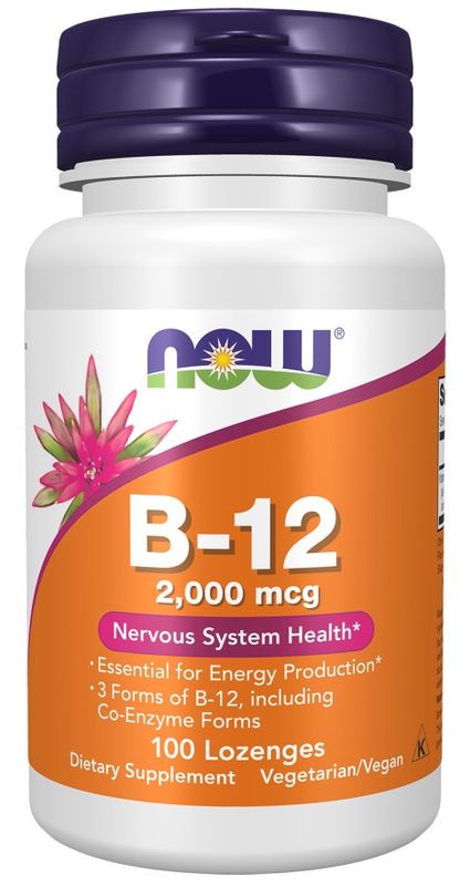 NOW, B-12, 2,000 mcg, 100 Lozenges NOW, B-12, 2,000 mcg, 100 Lozenges