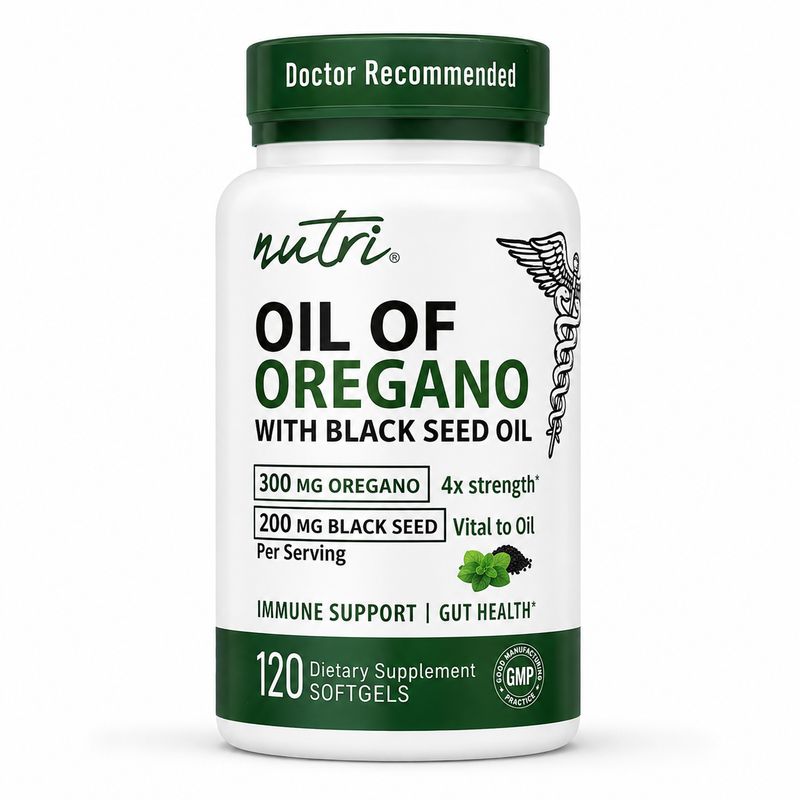 Nutri, Oil Of Oregano with Black Seed Oil - 120 Softgels Nutri, Oil Of Oregano with Black Seed Oil - 120 Softgels