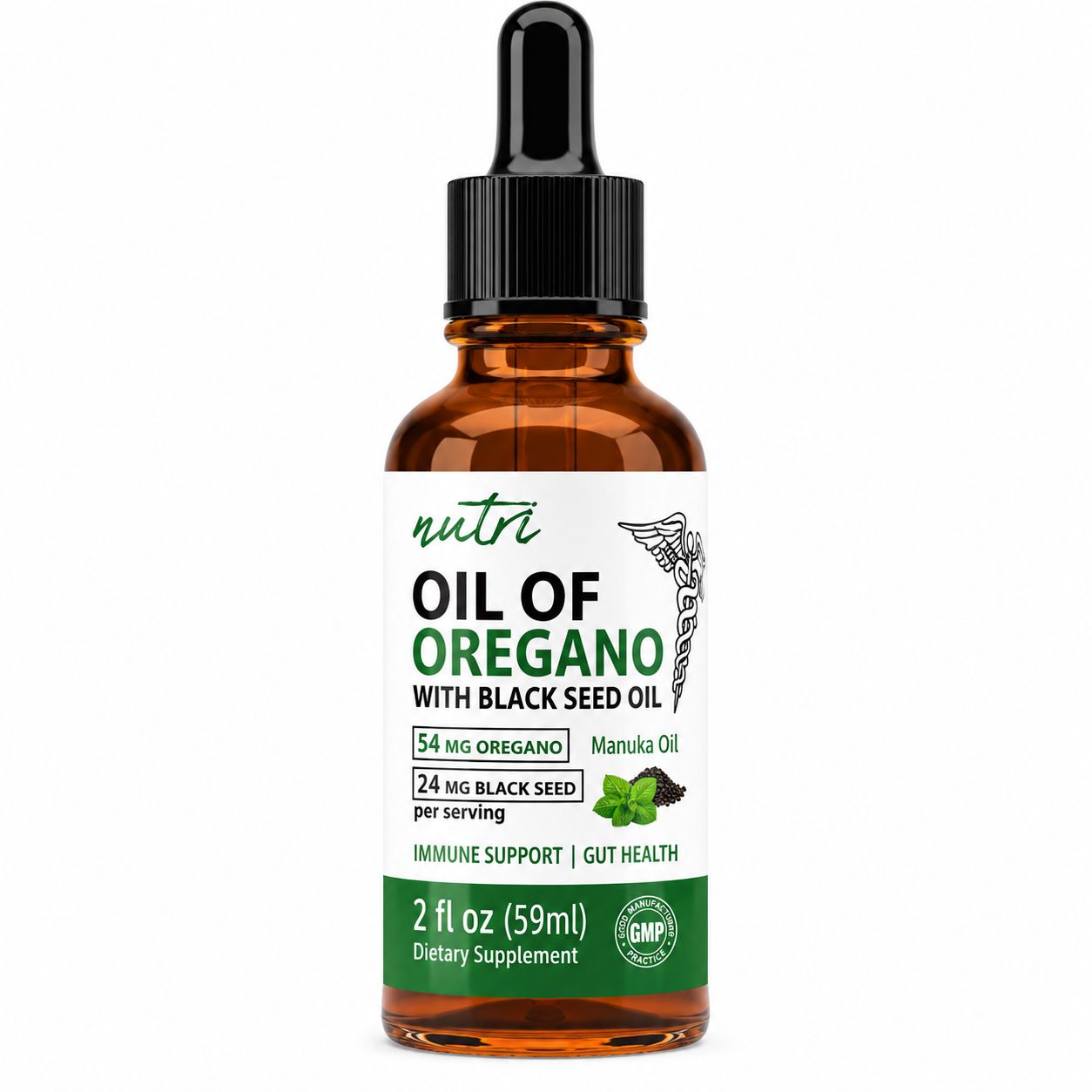 Nutri, Oil Of Oregano with Black Seed Oil - 2 oz.