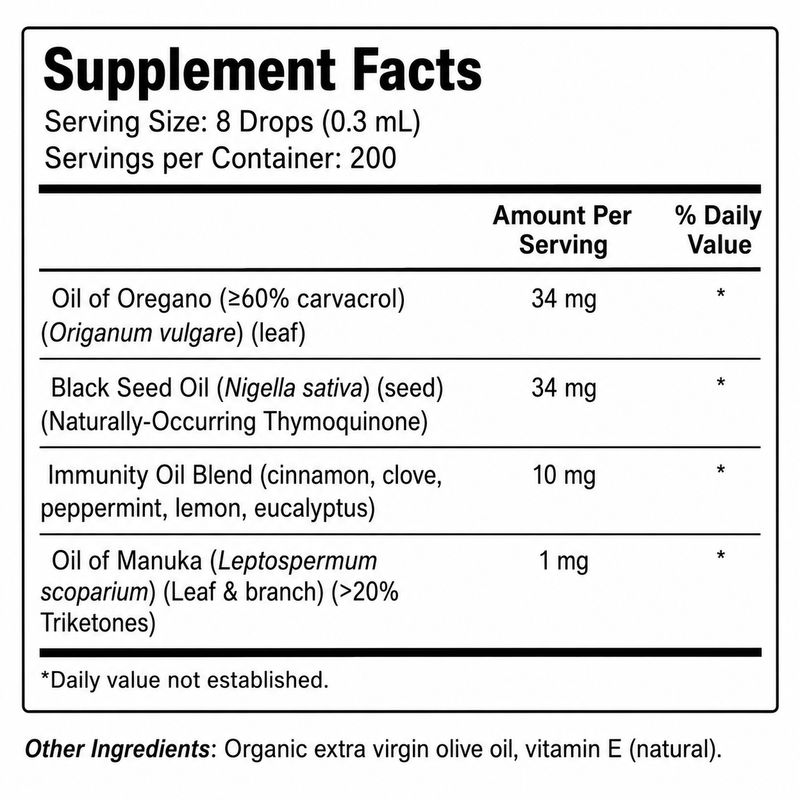 Nutri, Oil Of Oregano with Black Seed Oil - 2 oz.