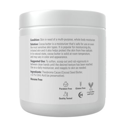 NOW Solutions, Cocoa Butter, Multi-Purpose Skin Moisturizer, Moisture for the Whole Body, 7-Ounce