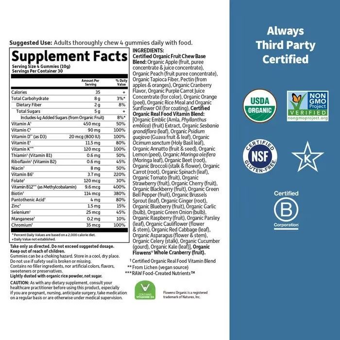 Garden Of Life, Organic Men's Multi 40+ 120 gummies