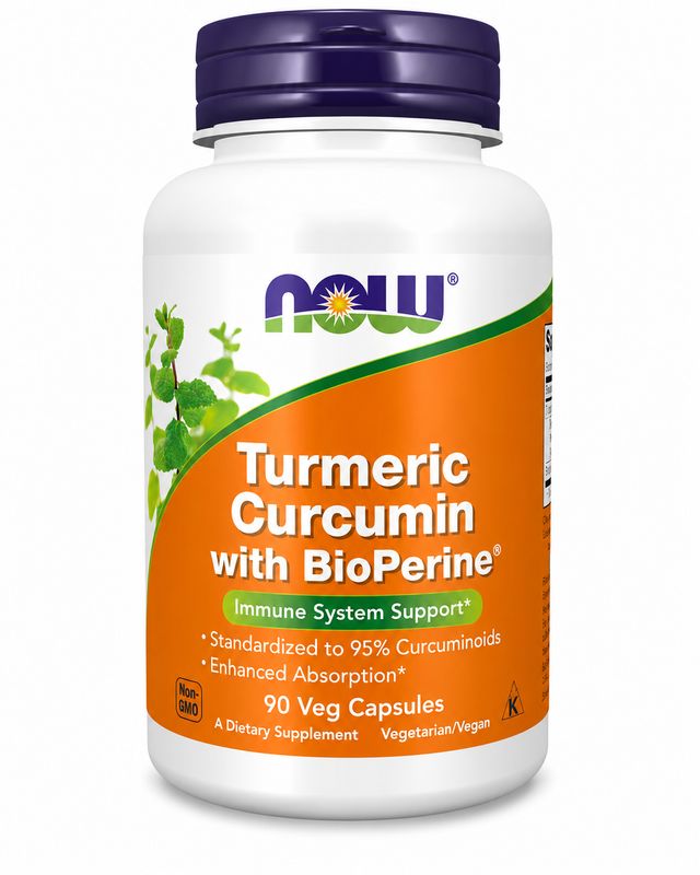 NOW, Turmeric Curcumin with BioPerine, 90 Veg Capsules NOW, Turmeric Curcumin with BioPerine, 90 Veg Capsules