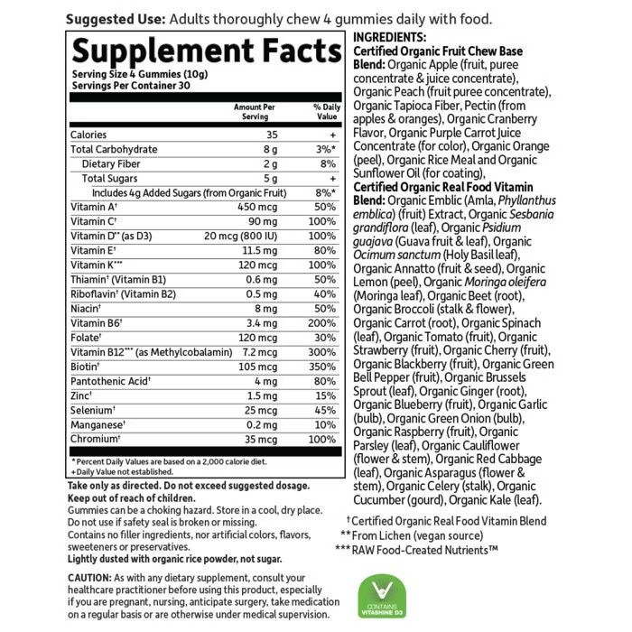 Garden of Life Organics Men's Multi Vegan Gummies - 120 Count