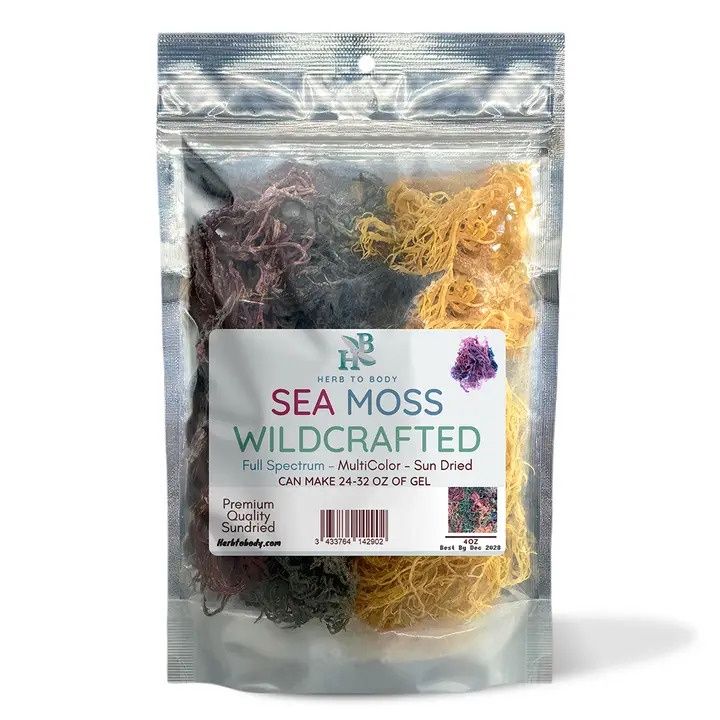 Herb To Body, Sea Moss Wildcrafted Multicolor, 4 oz. Herb To Body, Sea Moss Wildcrafted Multicolor, 4 oz.