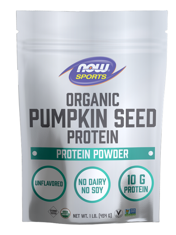 NOW Sports, Organic Pumpkin Seed Protein Powder, 1 lb.