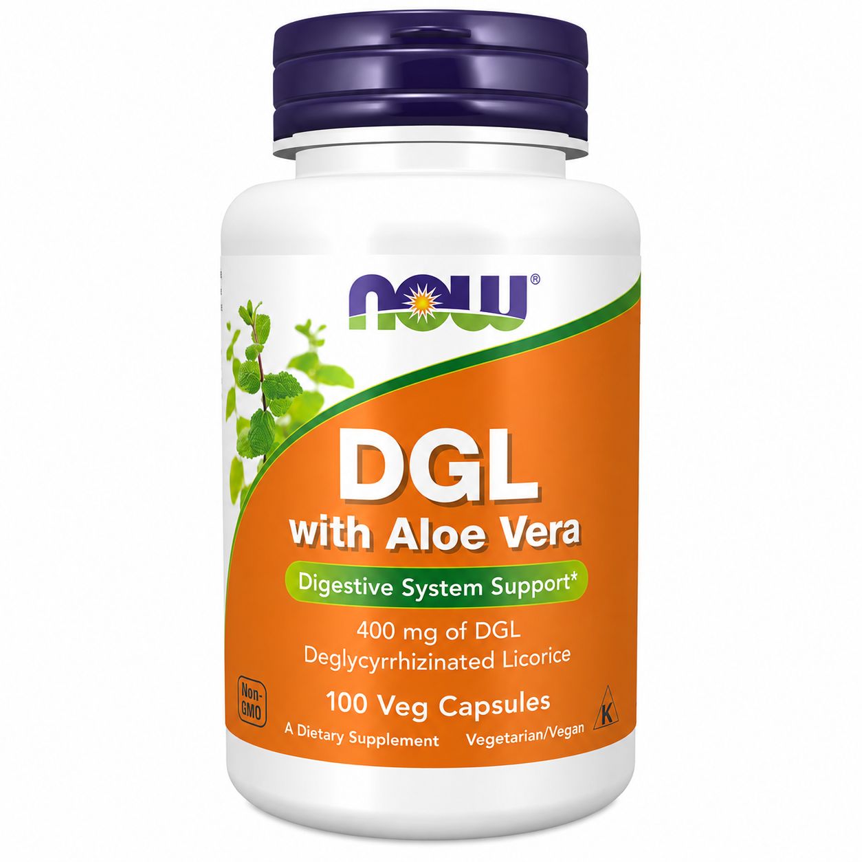 NOW, DGL With Aloe Vera, 400 mg DGL, 100 Veg Caps