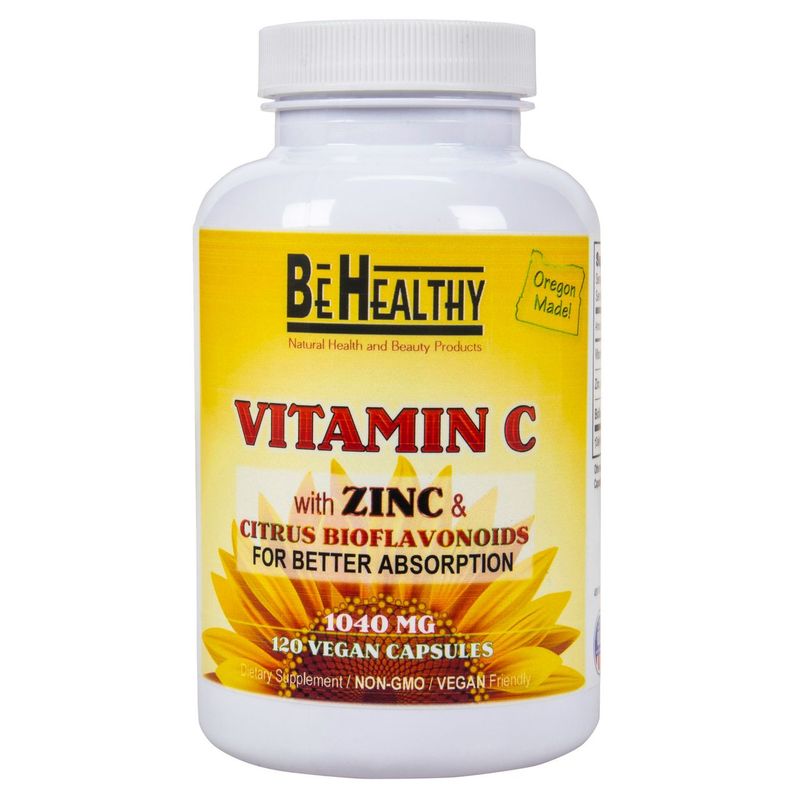 Be Healthy Vitamin C with Zinc and Citrus Bioflavonoids, 120 capsules Be Healthy Vitamin C with Zinc and Citrus Bioflavonoids, 120 capsules