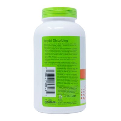 NutriBiotic, Vitamin C, D3 and Zinc