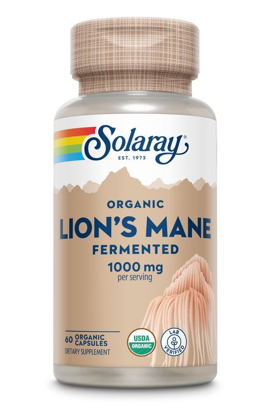 Solaray, Lion's Mane 1,000mg, Organic, 60 Veg Caps Solaray, Lion's Mane 1,000mg, Organic, 60 Veg Caps