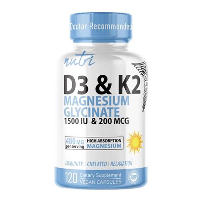 Nutri, Magnesium Glycinate D3 & K2 Nutri, Magnesium Glycinate D3 & K2