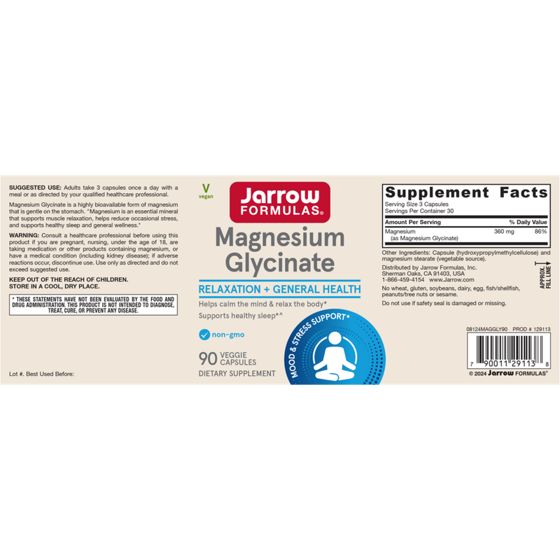 Jarrow Formulas, Magnesium Glycinate