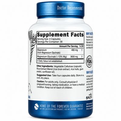 Nutri, Magnesium Glycinate 480mg